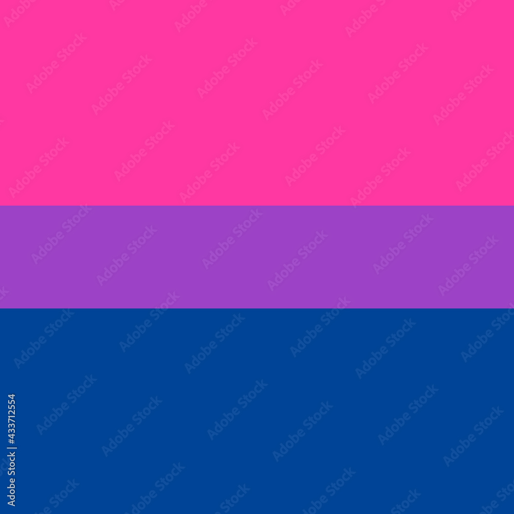 Vector flat bisexual pride flag isolated on background