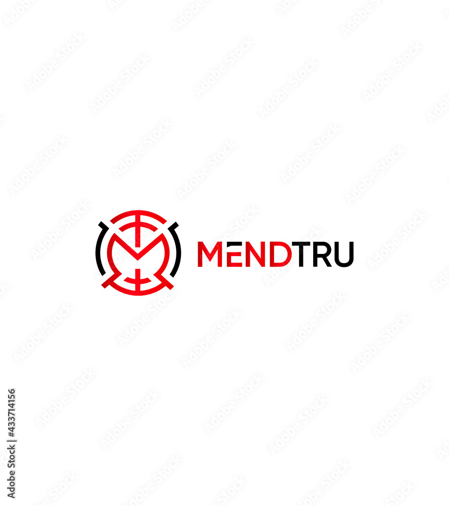MendTru creative modern vector logo template MendTru creative modern vector logo template
