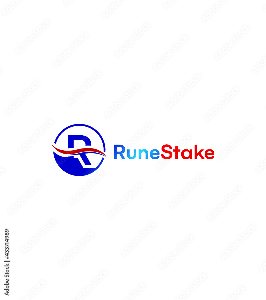 Naklejka premium Rune Stake creative modern vector logo template