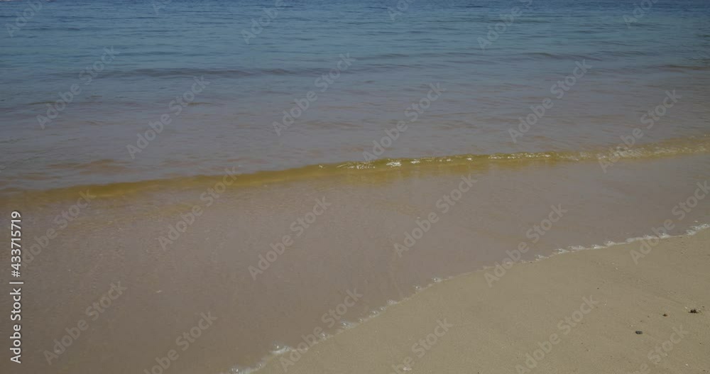 Sandy beach with calm sea wave Sandy beach with calm sea wave