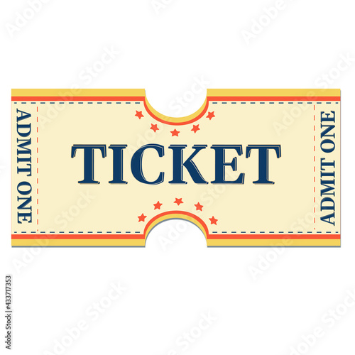 vintage ticket admit one cinema circus concert