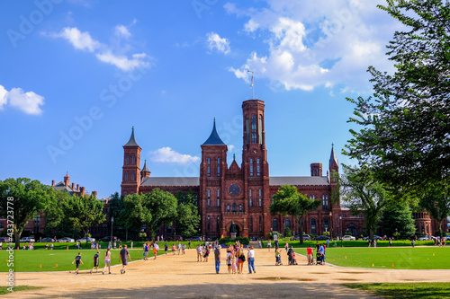 The Smithsonian Castle in Washington, D.C. United States, July 2018: Washington DC, DC,USA
 photo