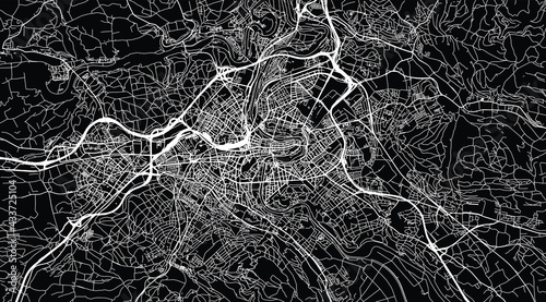 Urban vector city map of Bern, Switzerland, Europe photo
