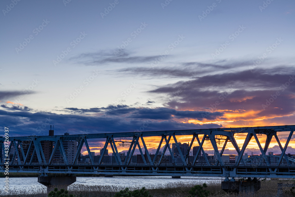 Obraz premium 荒川河川敷散策