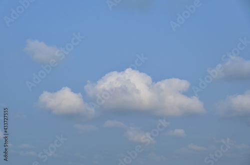 Fototapeta Naklejka Na Ścianę i Meble -  Bright blue sky and white clouds  is the beauty of nature. 
