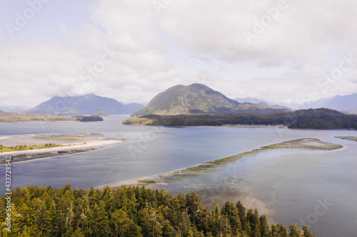 Beautiful scenery of a Pacific Rim National Park Reserve in Bamfield, Canada photo