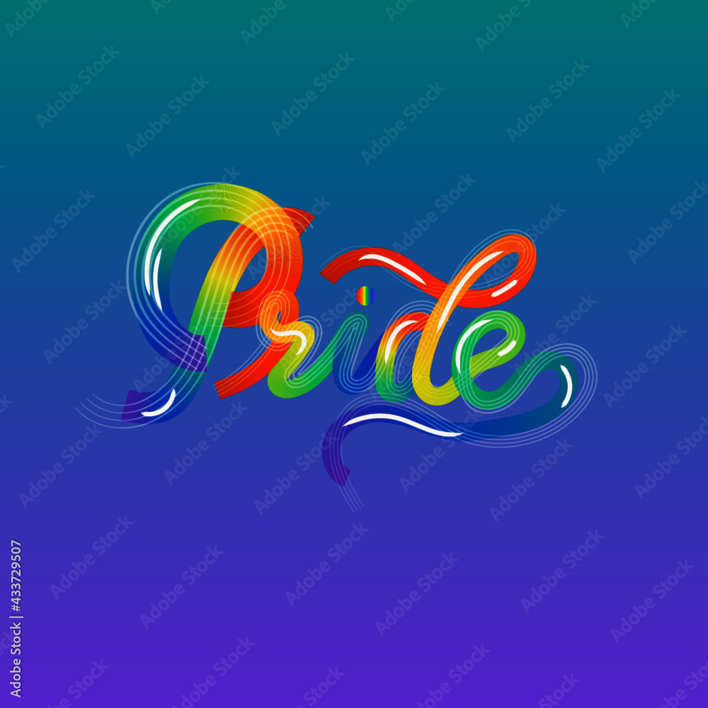 Obraz premium lgbt pride lettering 