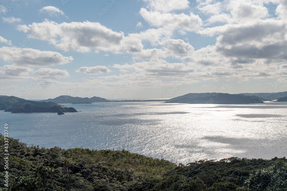 奄美大島の蒲生崎展望台からの眺望