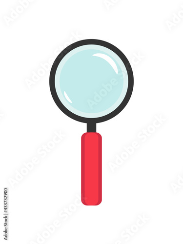 magnifying glass search icon isolated on white background