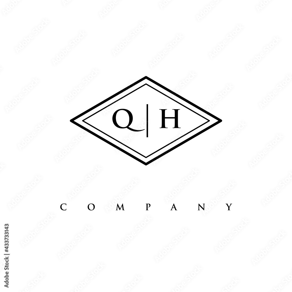 initial QH logo design vector initial QH logo design vector