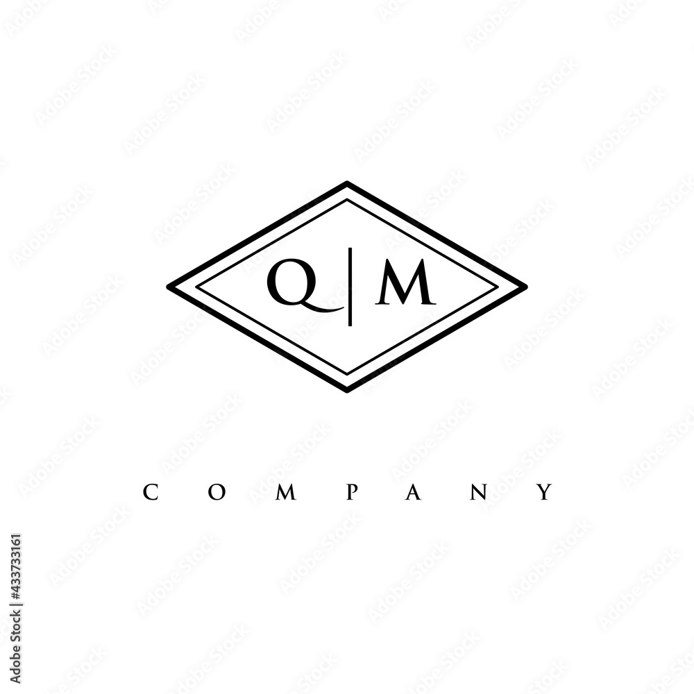 initial QM logo design vector initial QM logo design vector