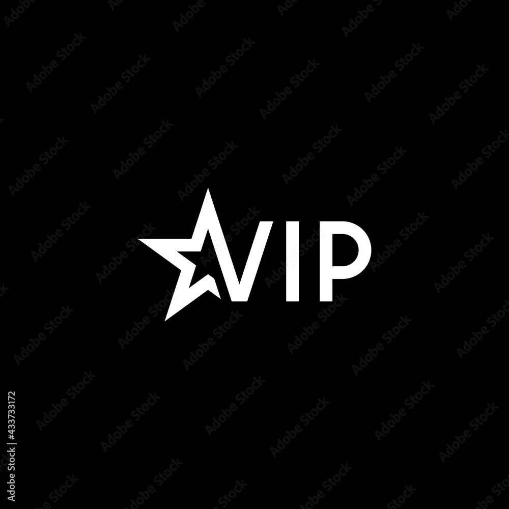 VIP lettering, initial letter V concept with star. Business logo design. VIP lettering, initial letter V concept with star. Business logo design.