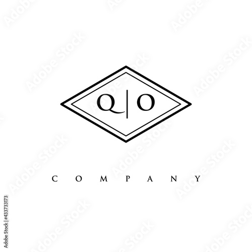 initial QO logo design vector