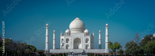 Taj Mahal at sunny light, full Tajmahal, taj mahal at agra uttar pradesh, india