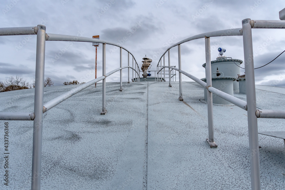 wastewater treatment plant on a sunny day wastewater treatment plant on a sunny day