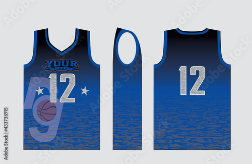 Basketball gear template mockup perfect fit for all sports. The designs that go on casual wear, shirts, fashions apparels, and all kind of sports gear 