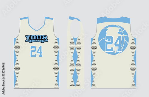 Basketball gear template mockup perfect fit for all sports. The designs that go on casual wear, shirts, fashions apparels, and all kind of sports gear 