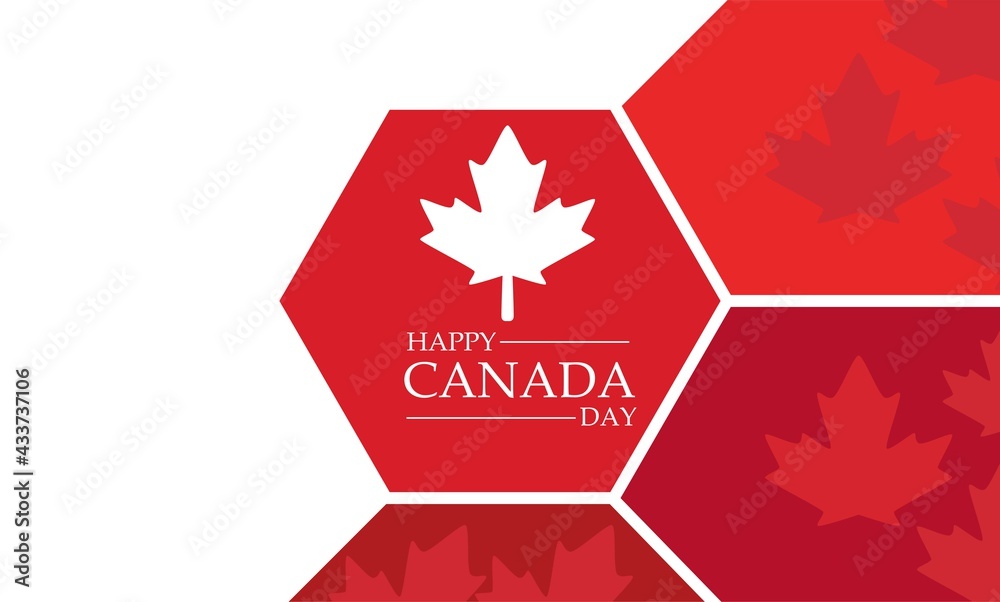 Fototapeta premium canada day background with maple leafs and canada flag. happy canada day vector