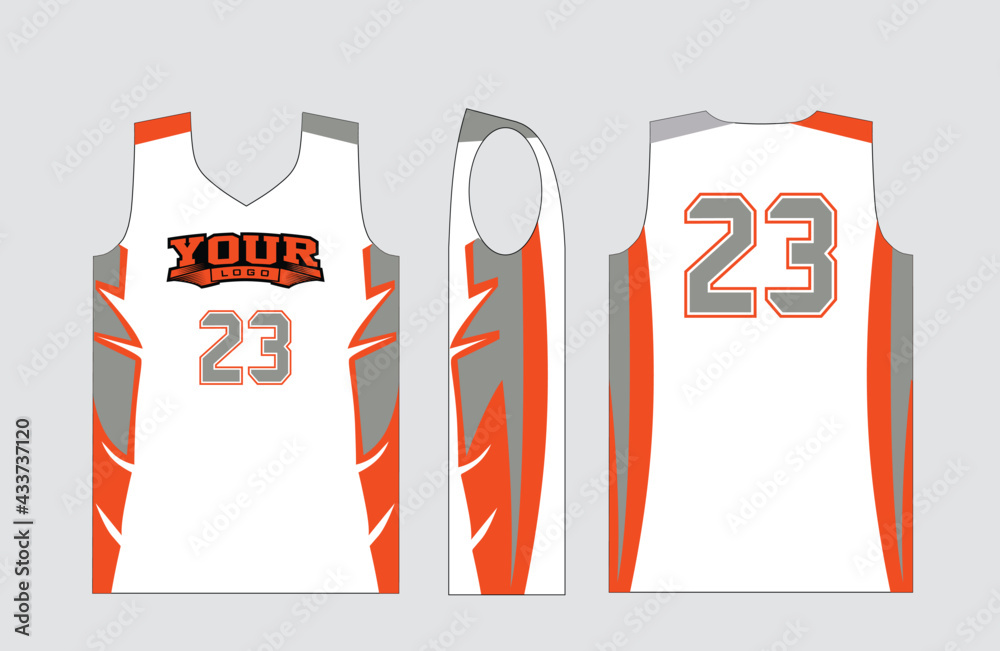 Basketball gear template mockup perfect fit for all sports. The designs