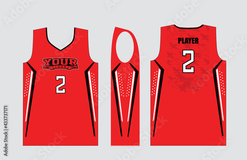 Basketball gear template mockup perfect fit for all sports. The designs that go on casual wear, shirts, fashions apparels, and all kind of sports gear 
