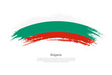 Curve style brush painted grunge flag of Bulgaria country in artistic style
