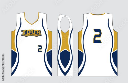 Basketball gear template mockup perfect fit for all sports. The designs that go on casual wear, shirts, fashions apparels, and all kind of sports gear 