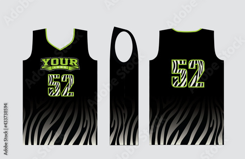 Basketball gear template mockup perfect fit for all sports. The designs that go on casual wear, shirts, fashions apparels, and all kind of sports gear 