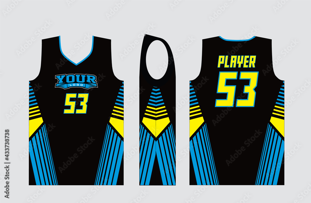 Basketball gear template mockup perfect fit for all sports. The designs