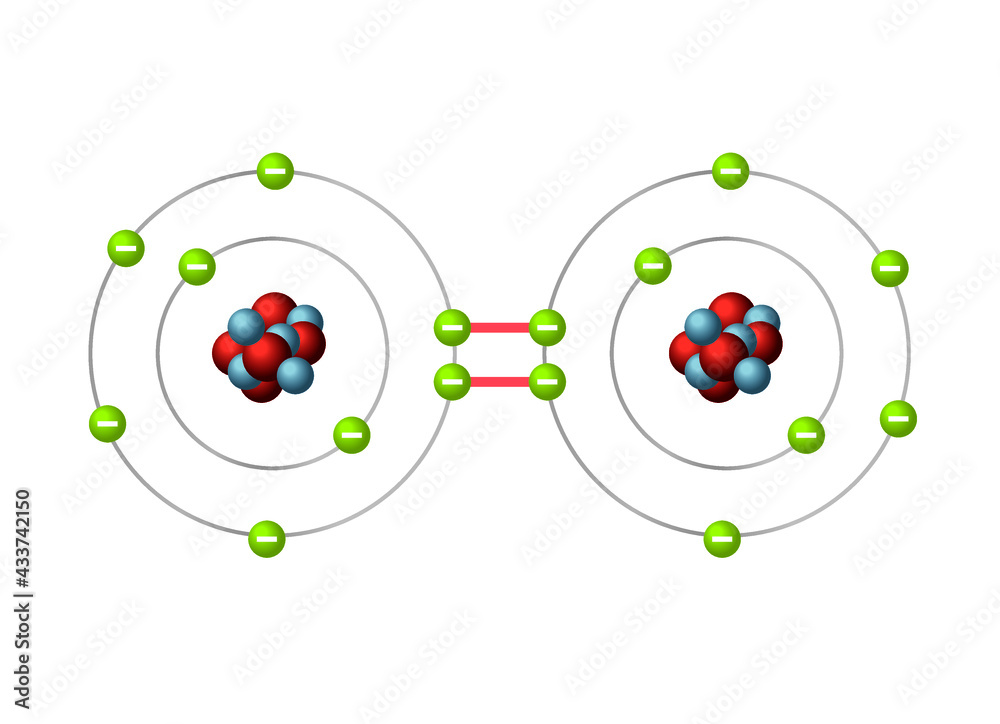 Vetor De 3d Illustration A Covalent Bond Also Called Molecular Bond 