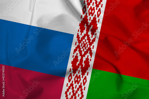 flags of russia and belarus. relations between Russia and the Republic of Belarus