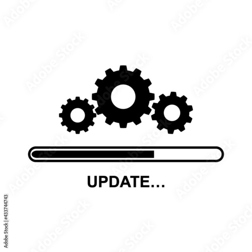 update icon. concept of update application. progress icon