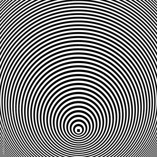 Concentric rings pattern. Lines texture.