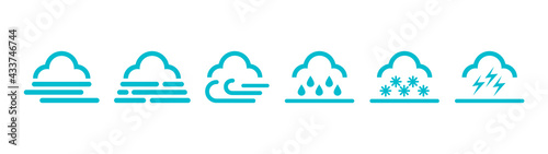 weather, weather forecast, natural conditions, snow and rain, thunderstorm and wind, fog and clouds, climate icons