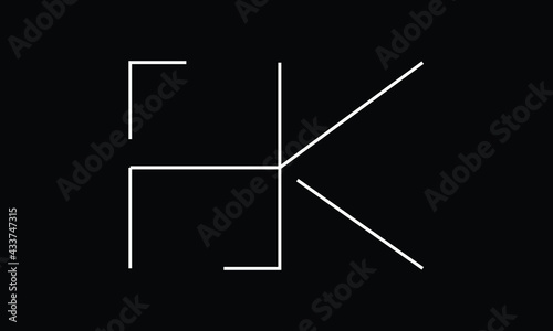 
HK/KH logo, HK/KH letter logo design with white and black color, HK/KH Business abstract vector logo monogram template.
