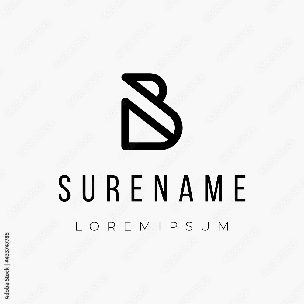 Initial letter B typography and abstract logo inspiration vector icon illustration custom logo design vector Initial letter B typography and abstract logo inspiration vector icon illustration custom logo design vector