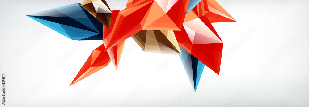 Vector 3d triangles and pyramids abstract background for business or technology presentations, internet posters or web brochure covers Vector 3d triangles and pyramids abstract background for business or technology presentations, internet posters or web brochure covers