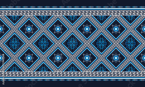 Oriental ethnic seamless pattern vector traditional background Design for carpet,wallpaper,clothing,wrapping,batik,fabric,Vector illustration embroidery style.
