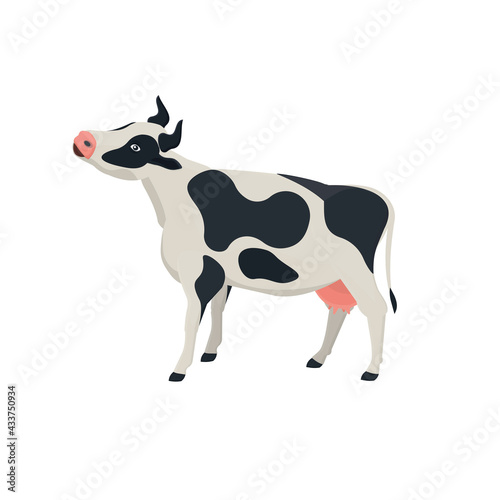 Cow. Lowing cow  vector illustration