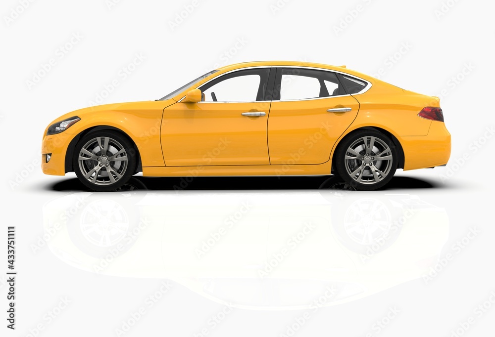 Generic and Brandless Car Isolated on White 3d Illustration Generic and Brandless Car Isolated on White 3d Illustration