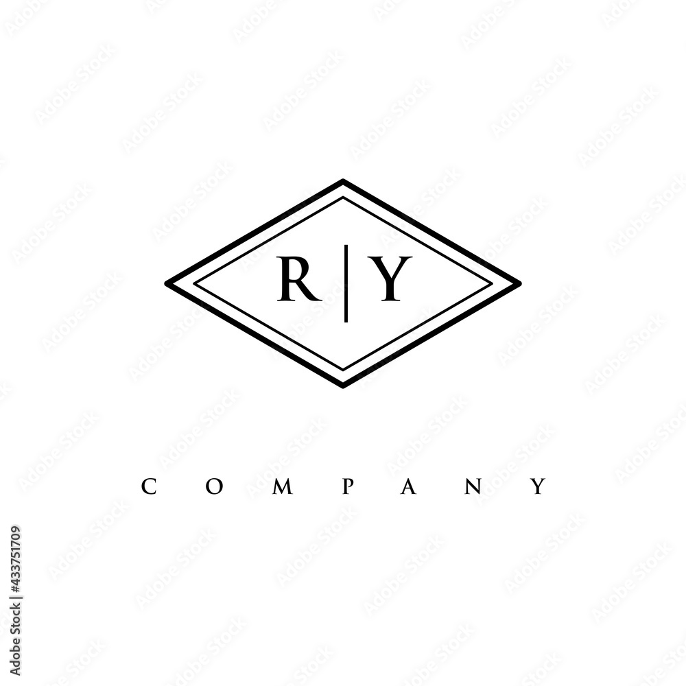 initial RY logo design vector initial RY logo design vector