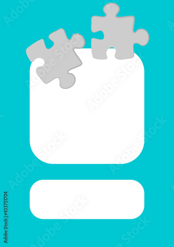 Vertical illustration format A4 - the design of the screen of the phone or tablet for inscriptions and photos
