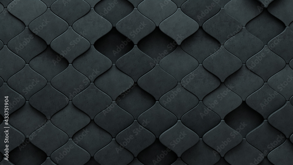 Arabesque, 3D Wall background with tiles. Concrete, tile Wallpaper with Polished, Futuristic blocks. 3D Render Arabesque, 3D Wall background with tiles. Concrete, tile Wallpaper with Polished, Futuristic blocks. 3D Render