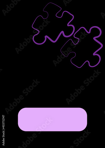 Vertical illustration format A4 - the design of the screen of the phone or tablet for inscriptions and photos