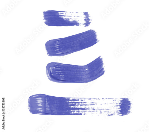 Set of purple paint brushst...