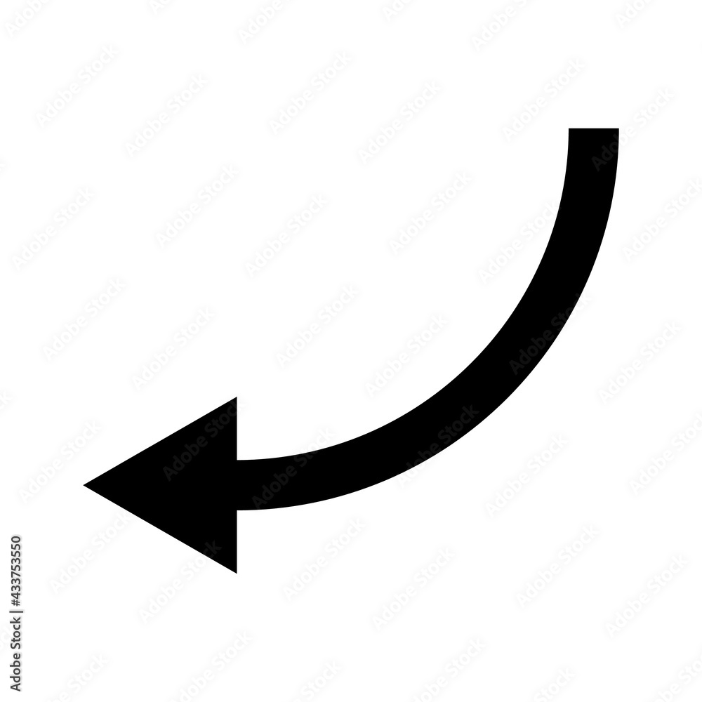 curve arrow vector, navigation and direction icon curve arrow vector, navigation and direction icon
