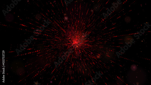 3d rendering technology digital particle cyberspace abstract background