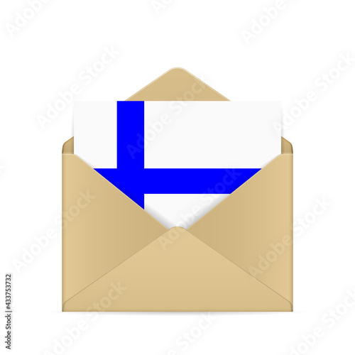 Envelope with Finland flag