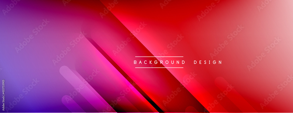 Fototapeta premium Dynamic lines abstract background. 3D shadow effects and fluid gradients. Modern overlapping forms