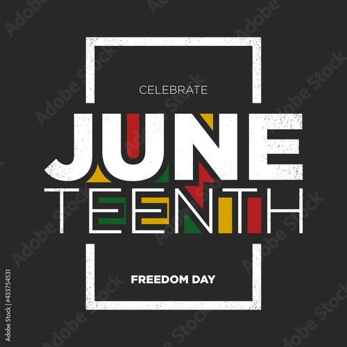 Juneteenth Freedom Day Background Design. Vector Illustration. photo
