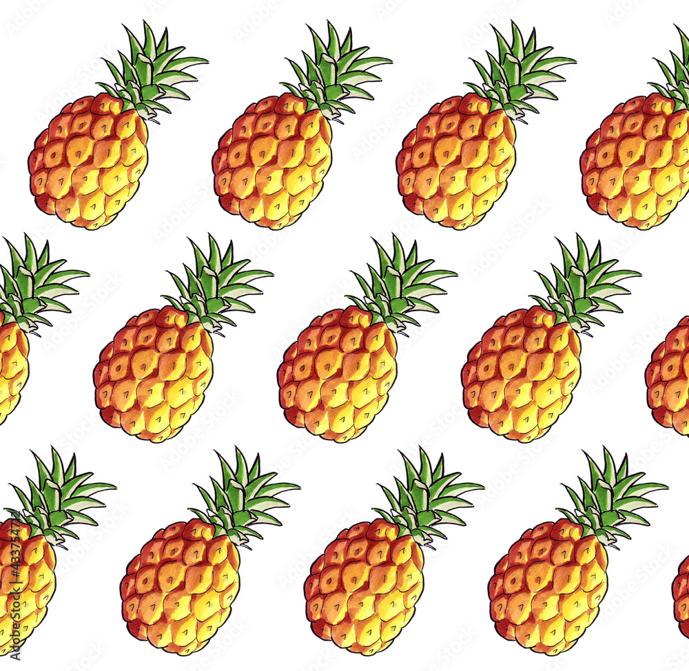Diagonal pineapple pattern